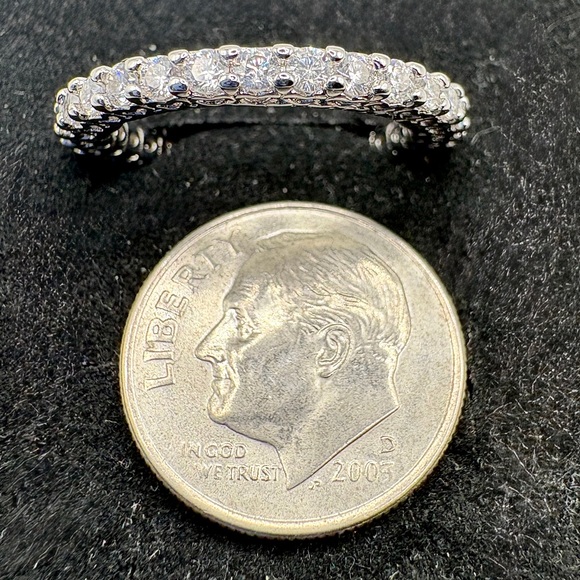 Sparkling 1.1ct Moissanite Eternity Band – Size 6 – Certificate Included - Picture 9 of 11